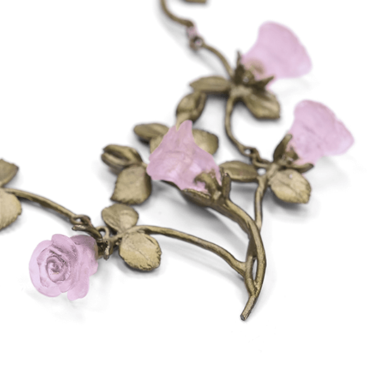 Blushing rose necklace by Michael Michaud